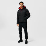 Explorer Puffer Coat | Black/Red