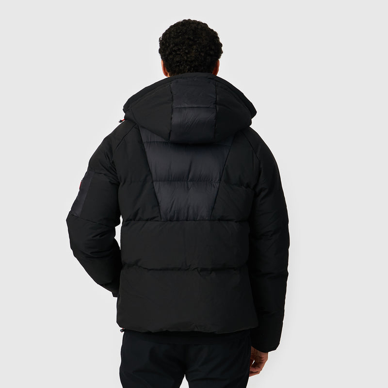 Explorer Puffer Coat | Black/Red