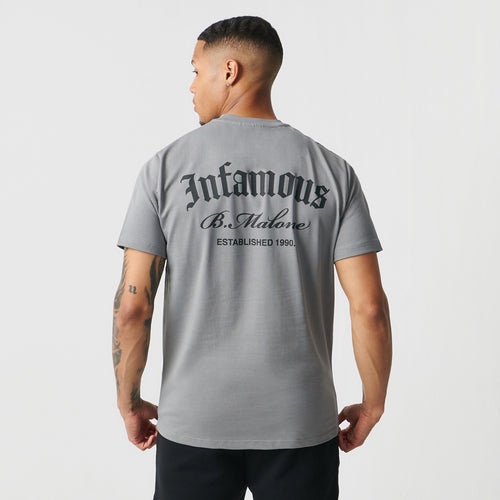 Infamous Stacked T-Shirt Slate Grey