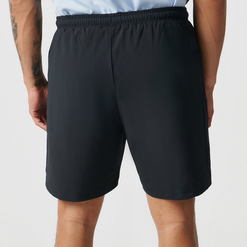 B Malone Men Black Caiman Shorts Up-close Back Shot