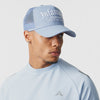 DUSTY BLUE INFAMOUS STACKED MESH BACK TRUCKER CAP