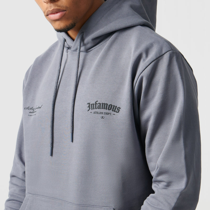 Infamous Stacked Logo Hoodie | Charcoal