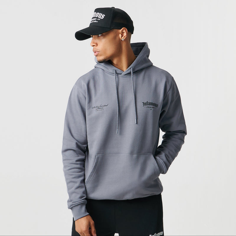 Infamous Stacked Logo Hoodie | Charcoal