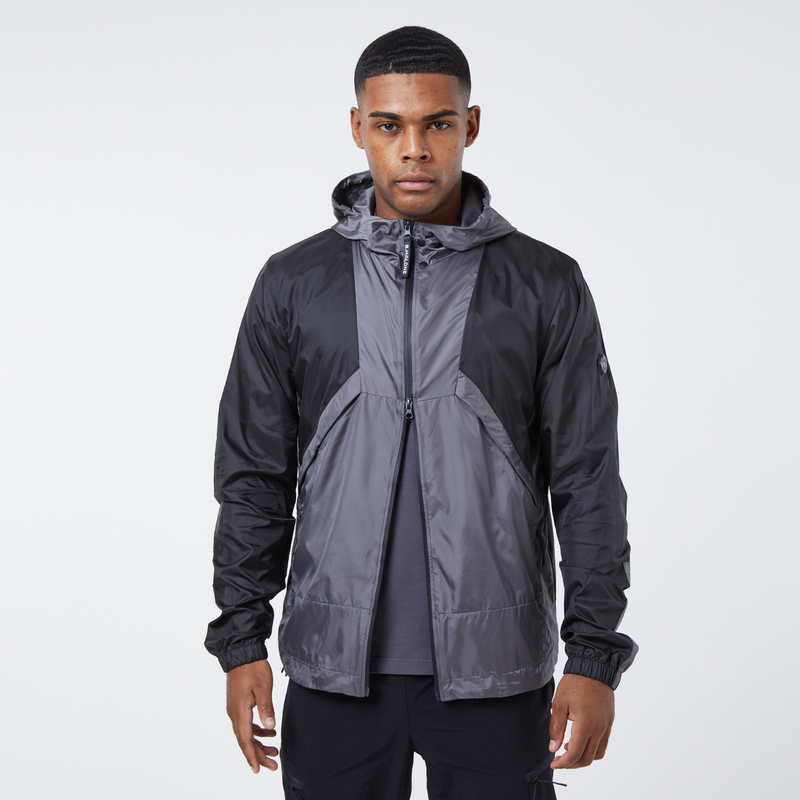 Colour Block Compass Trek Jacket | Black/Grey