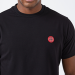 Compass Essential Tee | Black/Red