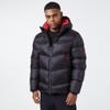 Compass Puffer Jacket | Black/Red