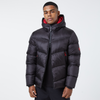 Compass Puffer Jacket | Black/Red